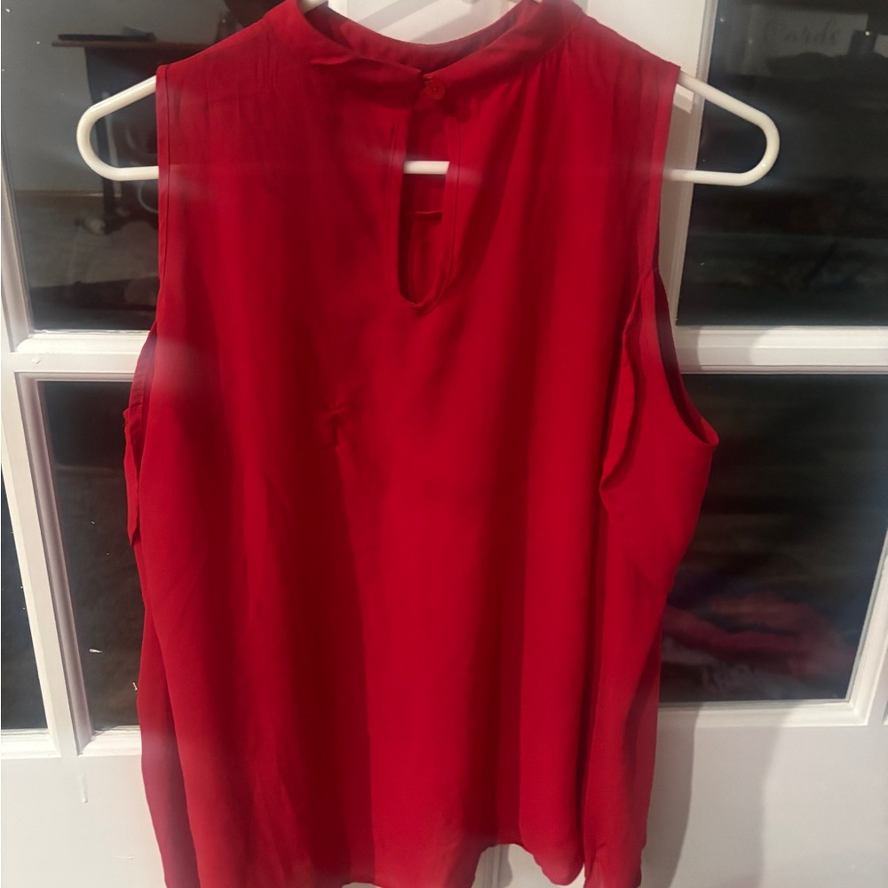 rue21 Red Cold-Shoulder Ruffle Top - Picture 5 of 5